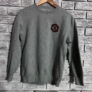 Crooks & Castles Gray Crewneck Sweatshirt with Small Chest Crest